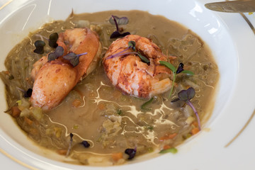 crab and shrimps