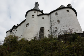 Fototapeta premium Castle of Clervaux, view from the road leading to the castle.