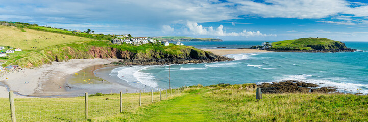 Challaborough Bay and Burgh Island Devon England