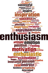 Enthusiasm word cloud