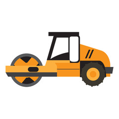 Construction vehicle icon isolated on white background, Vector illustration