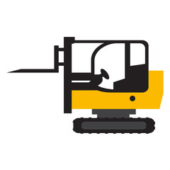 Forklift vehicle icon isolated on white background, Vector illustration