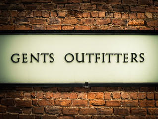 Vintage Gents Outfitters Sign