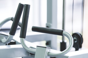 The handles of a training apparatus in the sport center