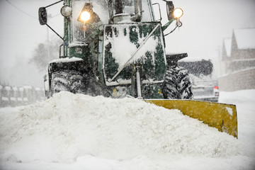 snow-removal equipment on the road