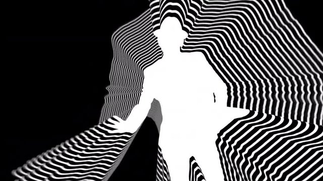 a skillful male dancer in a smart suit dancing in a contemporary style. this series is a shadow dancer silhouette