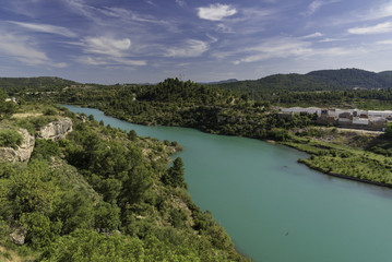Mijares river in Ribesalbes (Castellon, Spain).