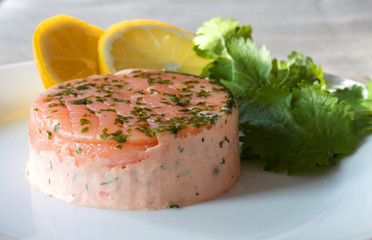 Smoked salmon & prawn terrine