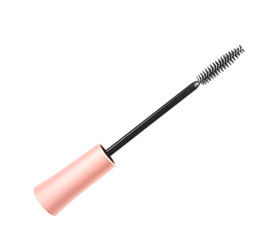 Mascara wand on white background