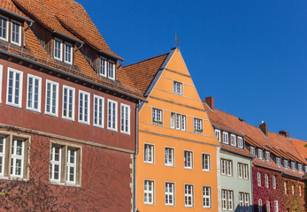 Fototapeta na wymiar Colorful houses at the Ballhofplatz square in Hannover
