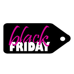 Isolated black friday label on a white background, Vector illustration