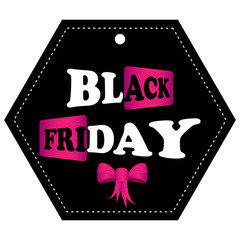 Isolated black friday label on a white background, Vector illustration