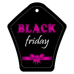 Isolated black friday label on a white background, Vector illustration
