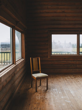 Chair in an empty room