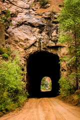 Short tunnel through the mountain near Colorado Springs