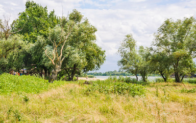 Summer landscape. The view of the river Don in the area of the village Starocherkasskaya of Rostov region