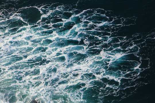 Foam and waves form of Pacific Ocean