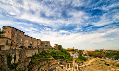 Fototapeta na wymiar view of Roman ruins in Volterra