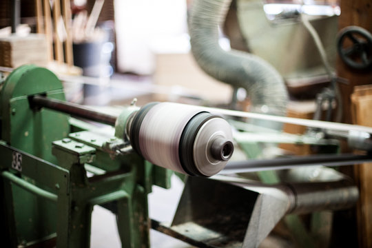 Sander in a woodworking workshop