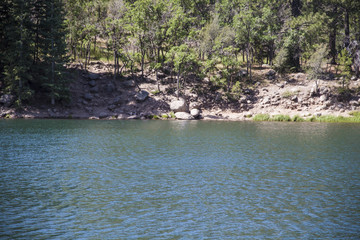 water rippling across the lake