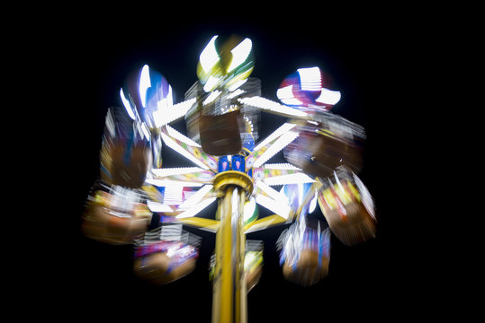 Twirling Amusement Park Ride