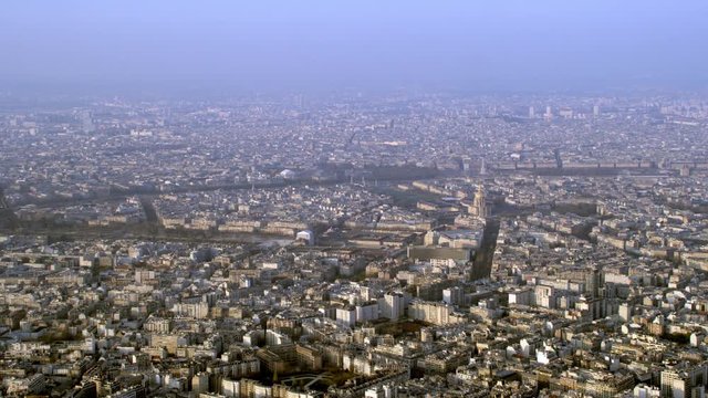  Panoramic aerial view of central Paris 