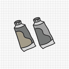 Vector of stationery doodle style