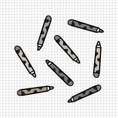 Vector of stationery doodle style