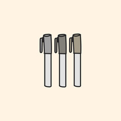 Vector of stationery doodle style