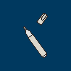 Vector of stationery doodle style