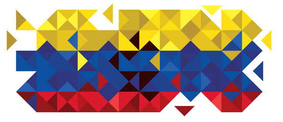 Abstract Ecuador Flag, Republic of Ecuador Colors (Vector Art)