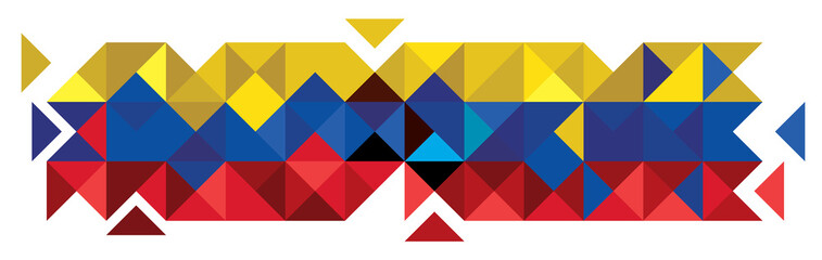 Abstract Ecuador Flag, Republic of Ecuador Colors (Vector Art) - obrazy, fototapety, plakaty