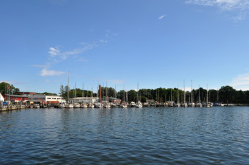 Fototapeta premium Hafen Lauterbach Rügen, Ostsee, Mecklenburg-Vorpommern, Deutschland 