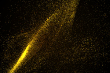 Abstract background made of yellow glowing particles