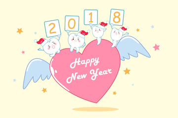 tooth with merry christmas