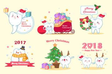 tooth with merry christmas