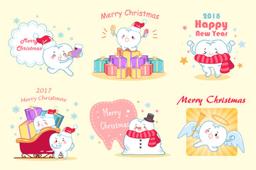 tooth with merry christmas