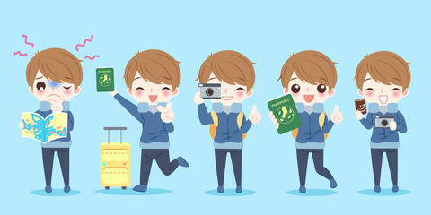 Fototapeta premium cute cartoon man