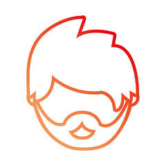 Obraz premium man face vector illustration