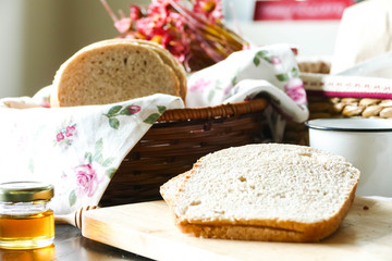 Sweets and tea sets at noon