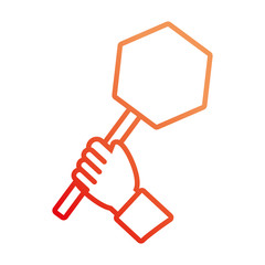  hand  with  trafic sign  vector illustration