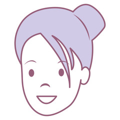 beautiful woman head avatar character