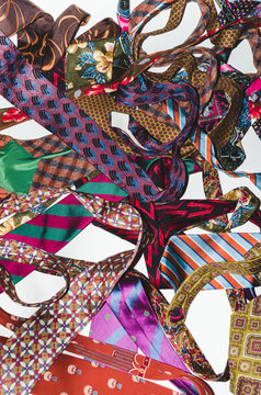 70's and 80's fancy patterned ties