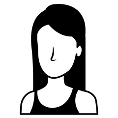 beautiful woman head avatar character