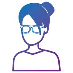 beautiful woman head avatar character