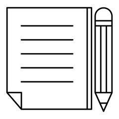 paper document with pencil