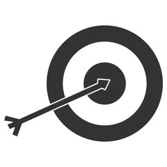 target with arrow isolated icon