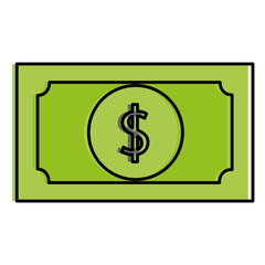 Fototapeta premium bill money isolated icon