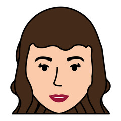 beautiful woman head avatar character