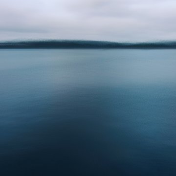 Blurred shot of water and land, shot and edited with iPhone